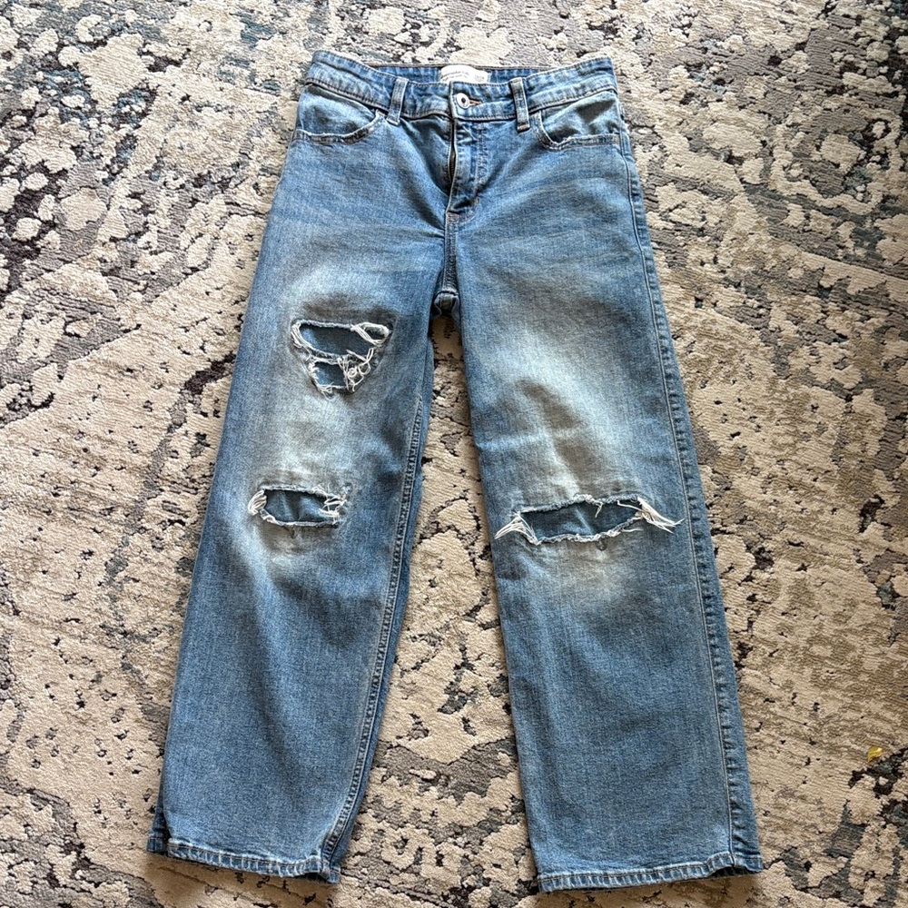Abercrombie Girls Distressed Jeans